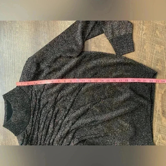 90s Dressbarn women’s black rainbow metallic sparkle sweater turtleneck medium - Picture 15 of 16
